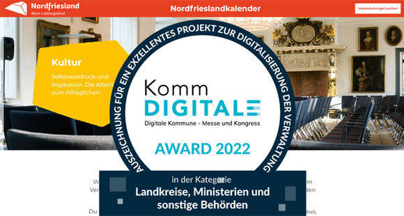 Nordfrieslandkalender bekommt KommDIGITALE-Award 2022 für ein excellentes Projekt