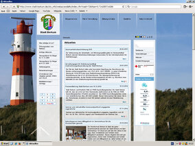 Website der Stadt Borkum