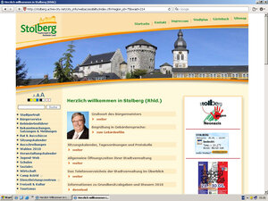 Internetauftritt Stadt Stolberg