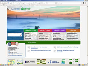 Screenshot der Website des LK Birkenfeld