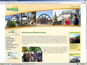 Internetauftritt Stolberg-Touristik