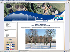 Screenshot Abwasserbetrieb Warendorf