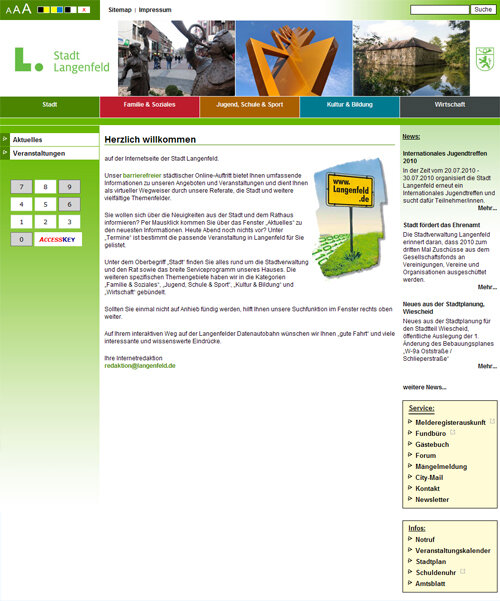 Internetauftritt Langenfeld